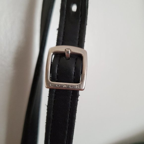 Vtg Black Coach Leather Bucket Shoulder Handbag Purse C8C-4241 - Picture 6 of 14